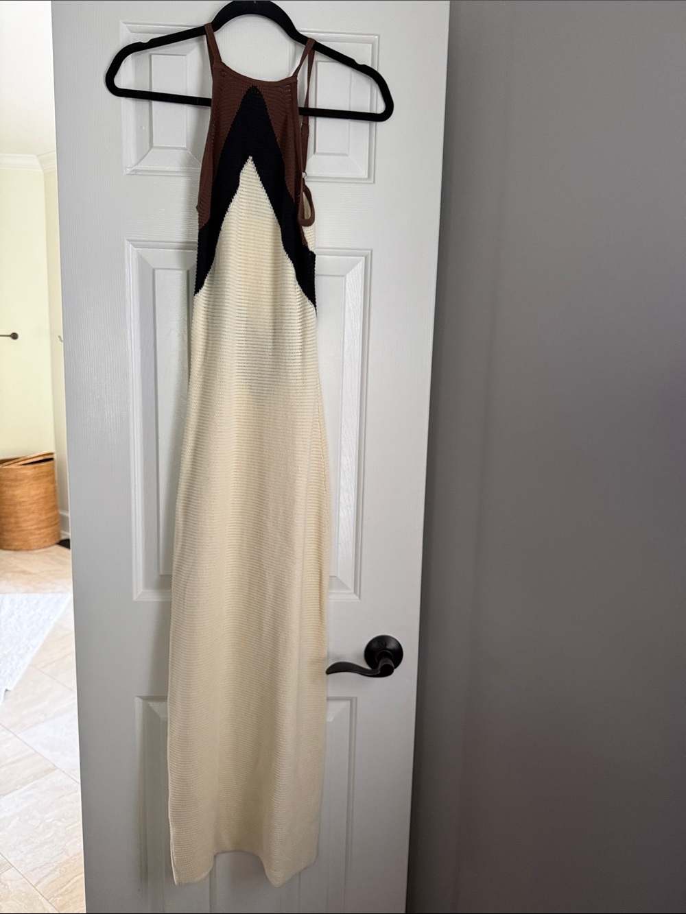 Vici New without tags  Crochet Maxi Dress in Cream, Black and Brown